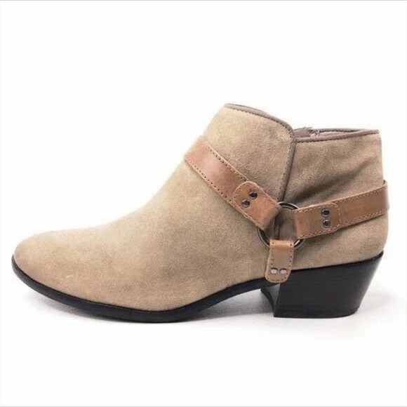 Sam Edelman Pheonix Leather Taupe Ankle Boots - Picture 15 of 15